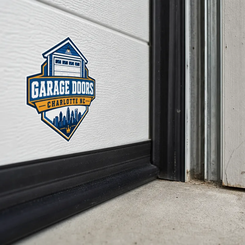 Close-up of an even garage door bottom seal and jamb seal meeting the garage floor